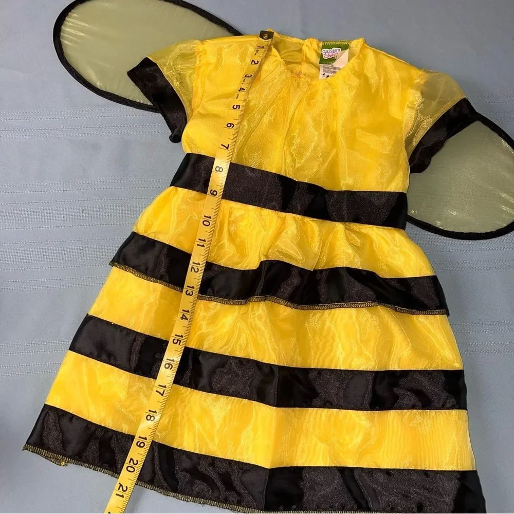 Garden Charms Bumblebee Costume Dress 3T-4T Yellow Black Halloween 3 Piece Cute
